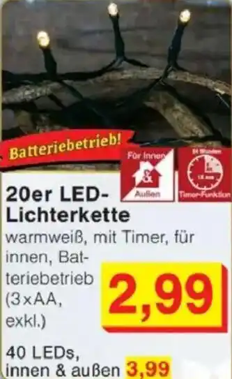 Jawoll 20er LED- Lichterkette Angebot