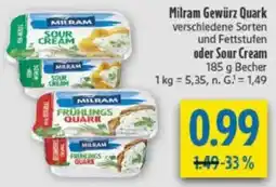 diska Milram Gewürz Quark oder Sour Cream Angebot