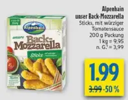 diska Alpenhain unsere Back- Mozzarella Angebot