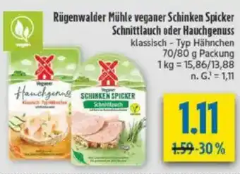 diska Rügenwalder Mühle veganer Schinken Spicker Schnittlauch oder Hauchgenuss Angebot