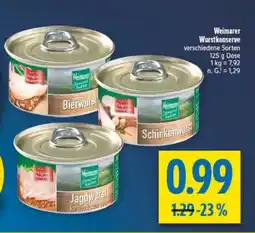 diska Weimarer Wurstkonserve Angebot
