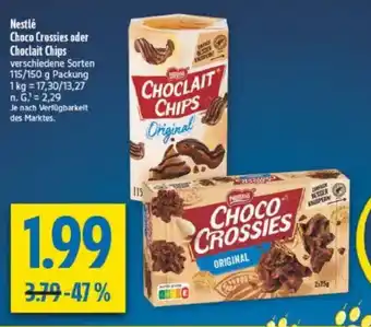 diska Nestlé Choco Crossies oder Choclait Chips Angebot