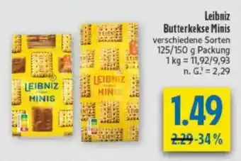 diska Leibniz Butterkekse Minis v Angebot