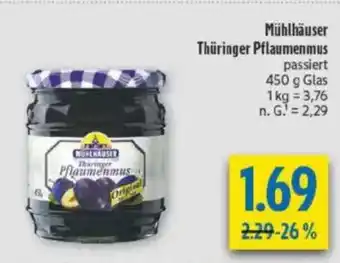 diska Mühlhäuser Thüringer Pflaumenmus Angebot