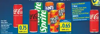 diska Coca-Cola, Fanta, Sprite oder Mezzo Mix Angebot