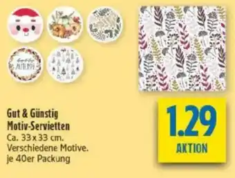 diska Gut & Günstig Motiv-Servietten Angebot