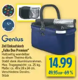 diska Genius 2in1 Einkaufskorb „Falko Duo Premium" Angebot
