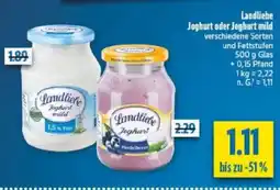 diska Landliebe Joghurt oder Joghurt mild Angebot