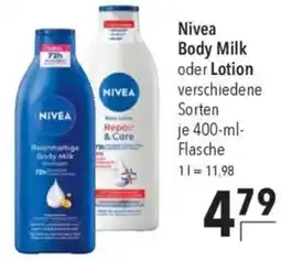 CITTI Markt Nivea Body Milk oder Lotion Angebot