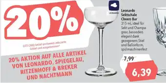 CITTI Markt Leonardo Sektschale Cheers Bar Angebot