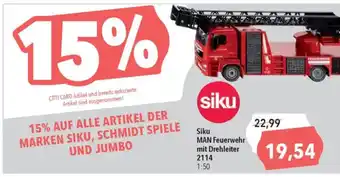 CITTI Markt Siku MAN Feuerwehr mit Drehleiter 2114 Angebot