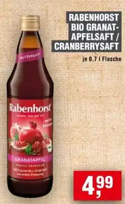 Handelshof RABENHORST BIO GRANAT- APFELSAFT/ CRANBERRYSAFT Angebot