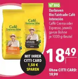CITTI Markt Darboven Bio Fairtrade Café Intención Angebot
