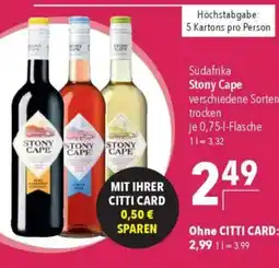 CITTI Markt Stony Cape Weine Angebot