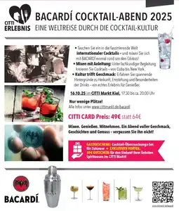CITTI Markt BACARDÍ COCKTAIL-ABEND 2025 Angebot