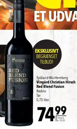 CITTI Markt Vingård Christian Hirsch Red Blend Fusion Rødvin Angebot
