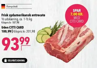 CITTI Markt Frisk sydamerikansk entrecote Angebot