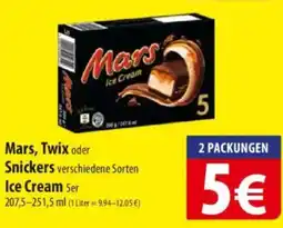 Famila Nord Ost Mars, Twix oder Snickers Ice Cream 5er Angebot