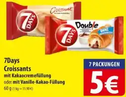Famila Nord Ost 7Days Croissants mit Kakaocremefüllung oder mit Vanille-Kakao-Füllung Angebot