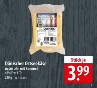 Famila Nord Ost Dänischer Ostseekäse natur oder mit Kümmel Angebot