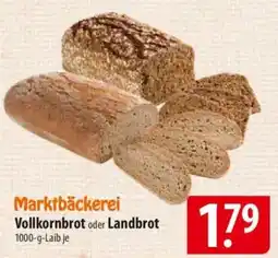 Famila Nord Ost Marktbäckerei Vollkornbrot oder Landbrot Angebot