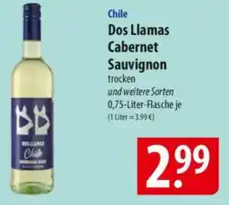 Famila Nord Ost Chile Dos Llamas Cabernet Sauvignon Angebot