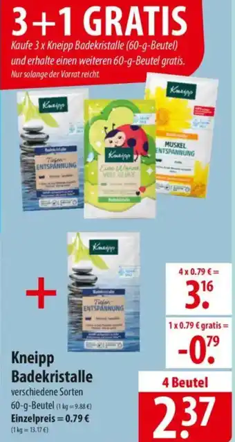 Famila Nord Ost Kneipp Badekristalle Angebot
