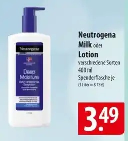 Famila Nord Ost Neutrogena Milk oder Lotion Angebot
