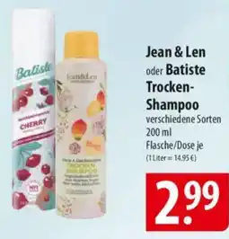 Famila Nord Ost Jean & Len oder Batiste Trocken- Shampoo Angebot