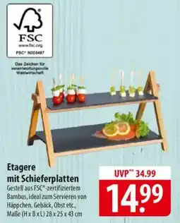 Famila Nord Ost Etagere mit Schieferplatten Angebot