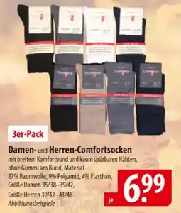 Famila Nord Ost Damen- und Herren-Comfortsocken 3er-Pack Angebot
