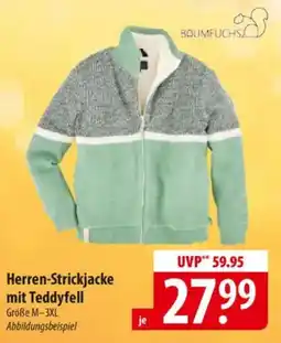Famila Nord Ost BOUMFUCHS Herren-Strickjacke mit Teddyfell Angebot