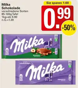 WEZ Milka Schokolade Angebot
