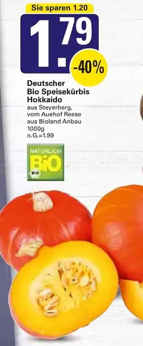 WEZ Deutscher Bio Speisekürbis Hokkaido Angebot