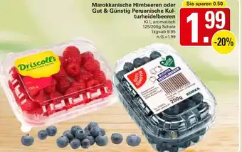 WEZ Driscoll's Marokkanische Himbeeren oder Gut & Günstig Peruanische Kul- turheidelbeeren Angebot