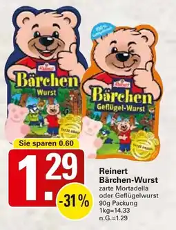 WEZ Reinert Bärchen-Wurst Angebot