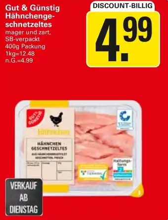 WEZ Gut & Günstig Hähnchenge- schnetzeltes Angebot
