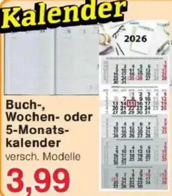 Jawoll Buch-, Wochen- oder 5-Monatskalender Angebot