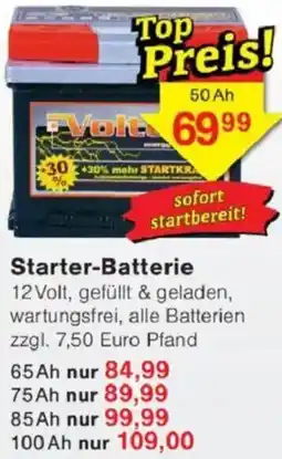 Jawoll Starter-Batterie Angebot