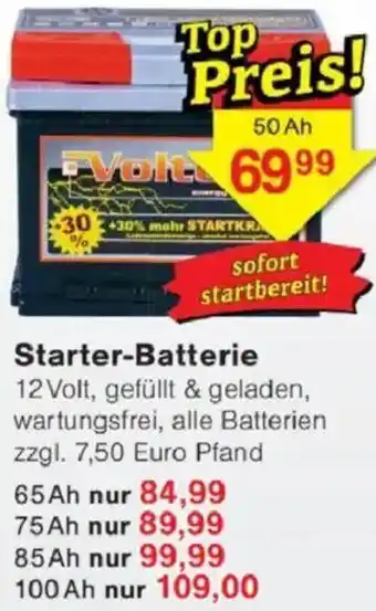 Jawoll Starter-Batterie Angebot