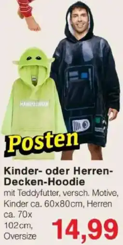 Jawoll Kinder oder Herren Decken-Hoodie Angebot