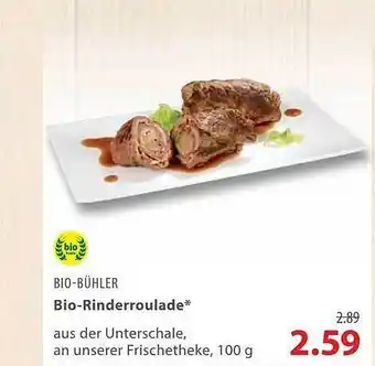 basic Bio Bühler Bio Rinderroulade 100g Angebot