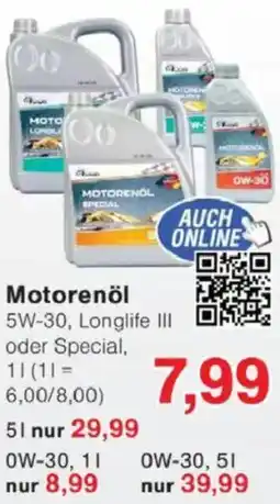 Jawoll Motorenöl Angebot