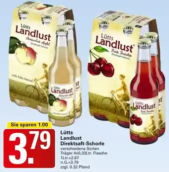 WEZ Lütts Landlust Direktsaft-Schorle Angebot