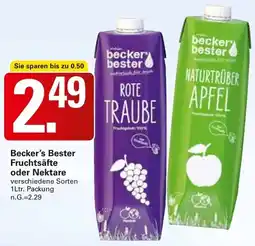WEZ Becker's Bester Fruchtsäfte oder Nektare Angebot
