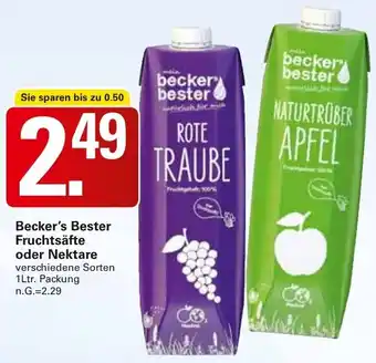 WEZ Becker's Bester Fruchtsäfte oder Nektare Angebot