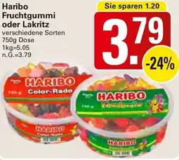 WEZ Haribo Fruchtgummi oder Lakritz Angebot