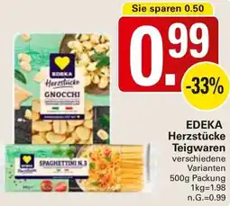 WEZ EDEKA Herzstücke Teigwaren Angebot