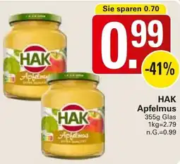 WEZ HAK Apfelmus Angebot