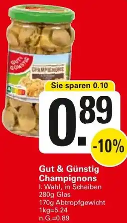 WEZ Gut & Günstig Champignons Angebot